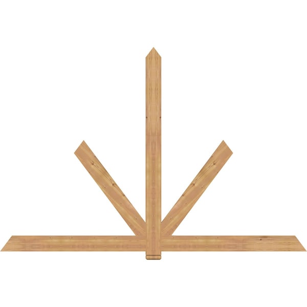 Ekena Millwork Kennewick Timber Gable Bracket, Western Red Cedar, 108"W x 72"H x 1 1/2"D x 5 1/2"F, 16/12 Pitch GBW108X72X0206KEN00SWR - main